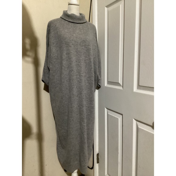 COS Dresses & Skirts - COS Gray 100% Wool Turtleneck Oversized Midi Sweater Dress Womens XS